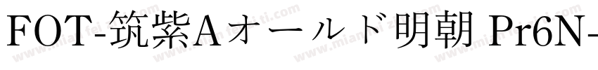 FOT-筑紫Aオールド明朝 Pr6N字体转换